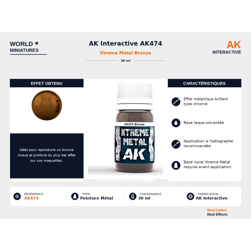 AK Interactive AK474 – Xtreme Metal Bronze – 30 ml