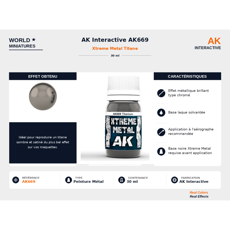 AK Interactive AK669 – Xtreme Metal Titane – 30 ml