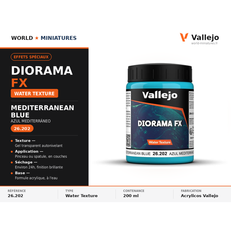 Vallejo 26.202 Bleu Méditerranée 200 ml – Effets Spéciaux