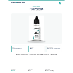 Vallejo 70.520 Vernis Mat...