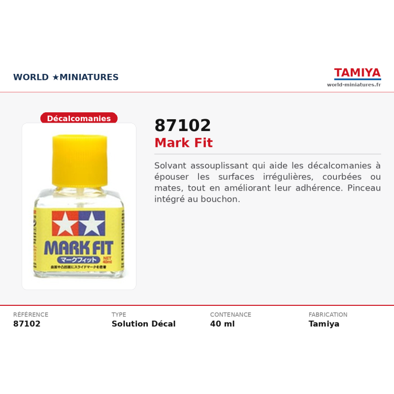 Tamiya 87102 – Mark Fit