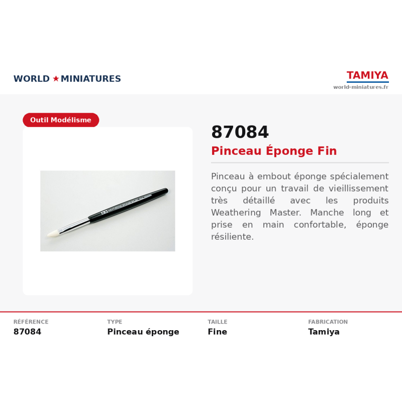 Tamiya 87084 – Pinceau éponge fin