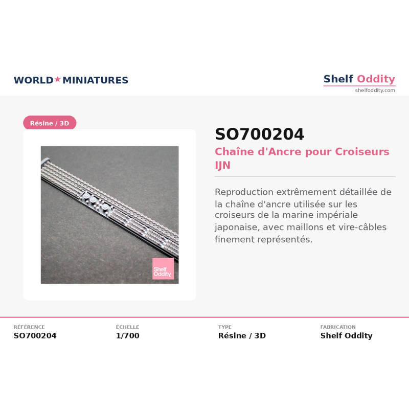 Shelf Oddity SO700204 – Chaînes Croiseurs IJN (1:700)