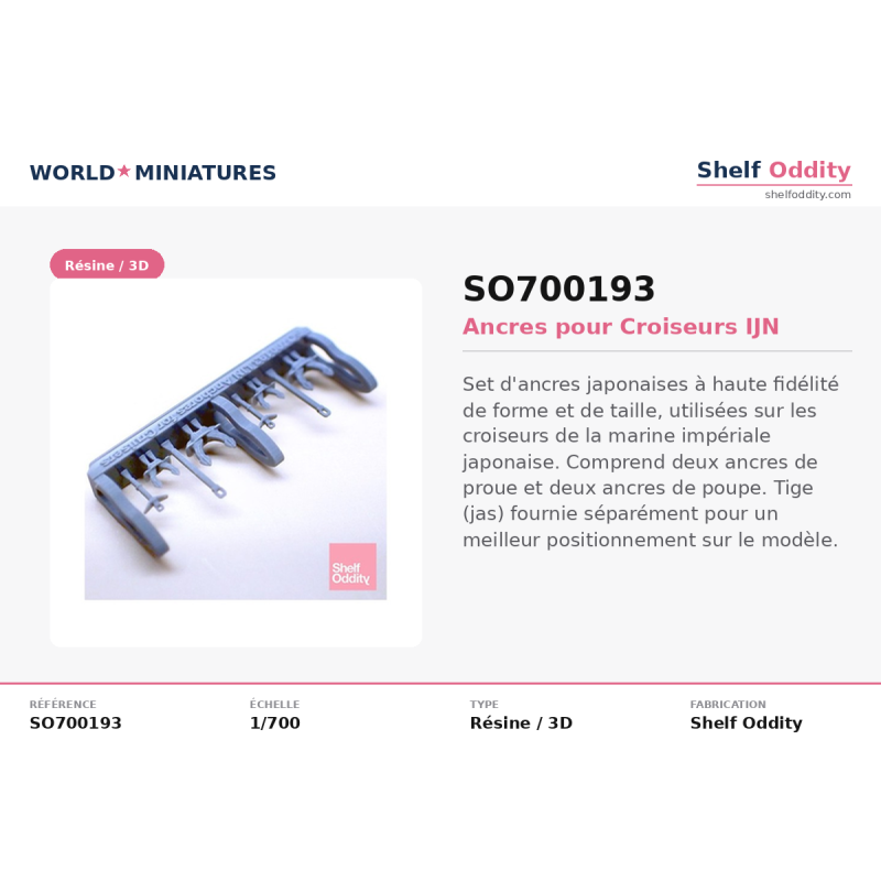 Shelf Oddity SO700193 – Ancres IJN Croiseurs (1:700)