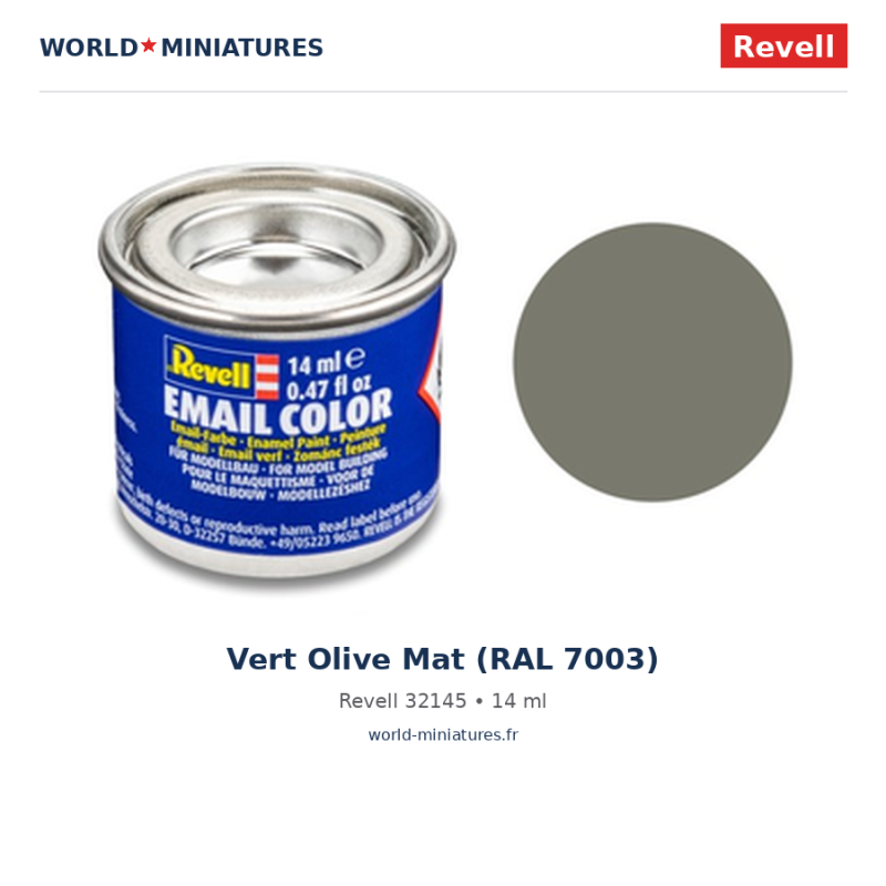 Revell 32145 Email Color Vert Olive Mat (RAL 7003) 14ml