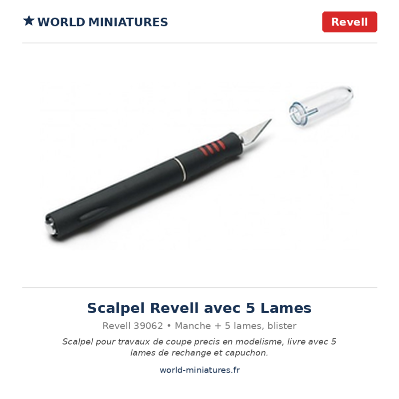 Revell 39062 Scalpel Revell avec 5 lames (Blister)