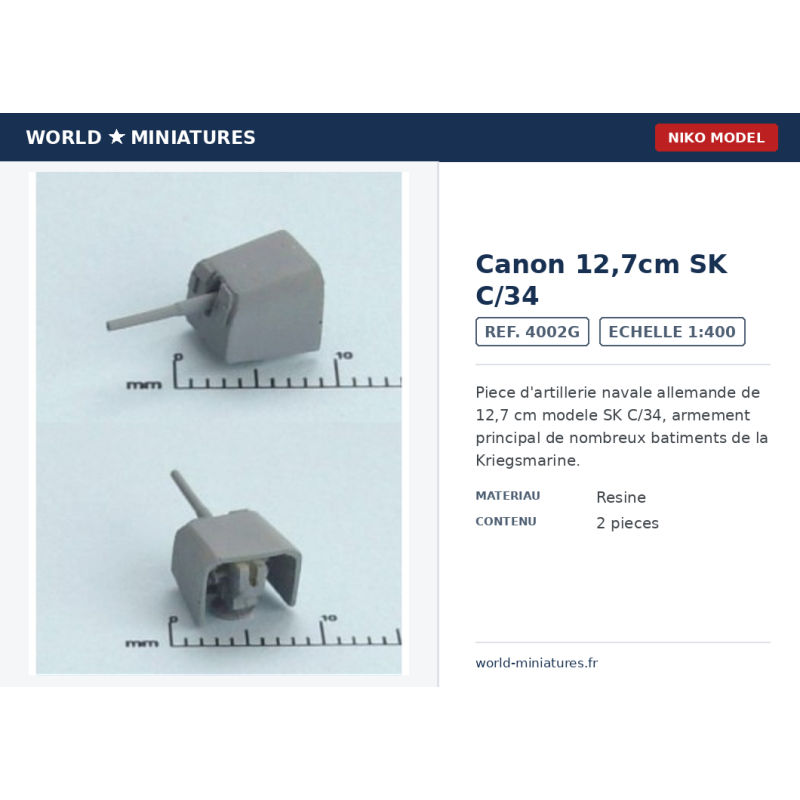 NikoModel 4002G – Canon 12,7 cm SK C/34 – 1/400
