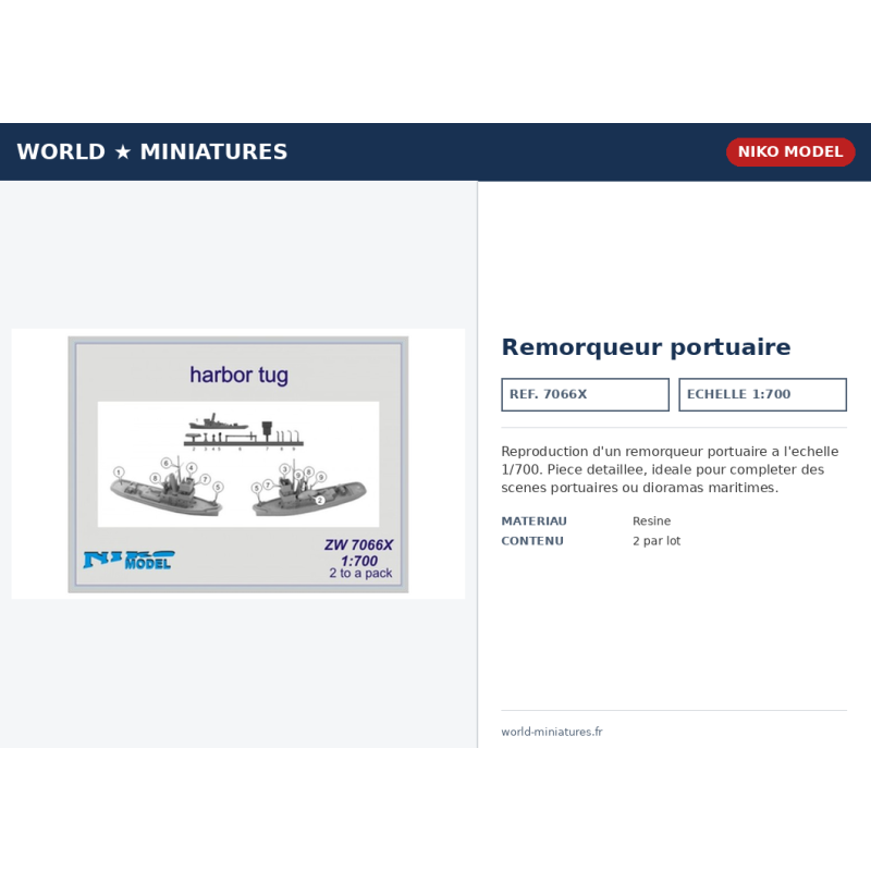 Niko Model 7066X – Remorqueur portuaire – 1/700