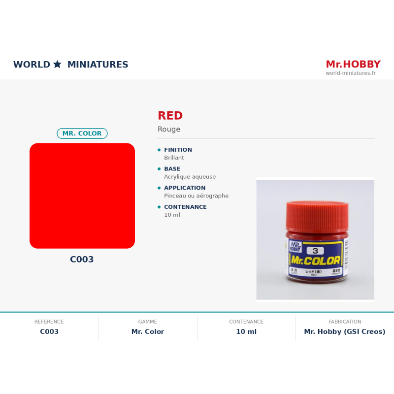 Hobby/Gunze C003 – Rouge (10ml)