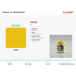 Hobby/Gunze C009 – Or (10ml)