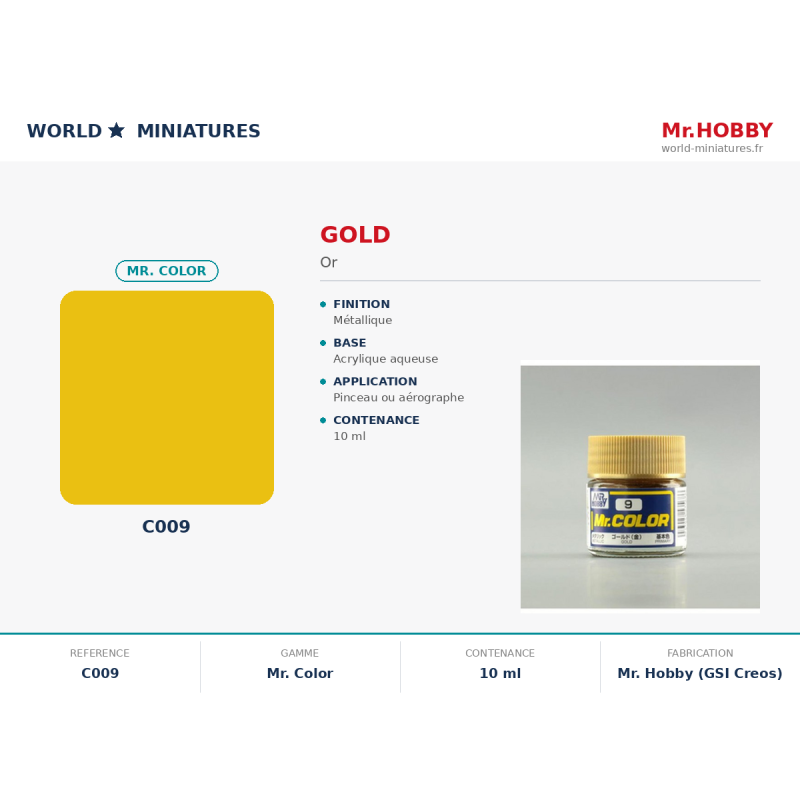 Hobby/Gunze C009 – Or (10ml)