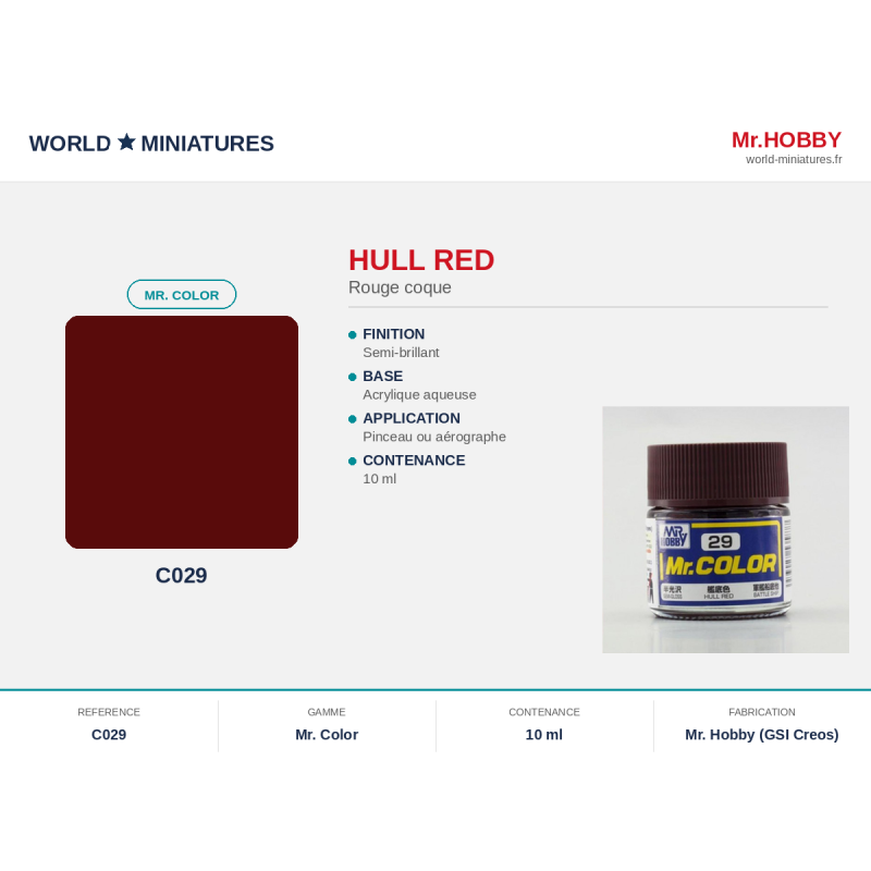 Hobby/Gunze C029 – Rouge coque (10ml)