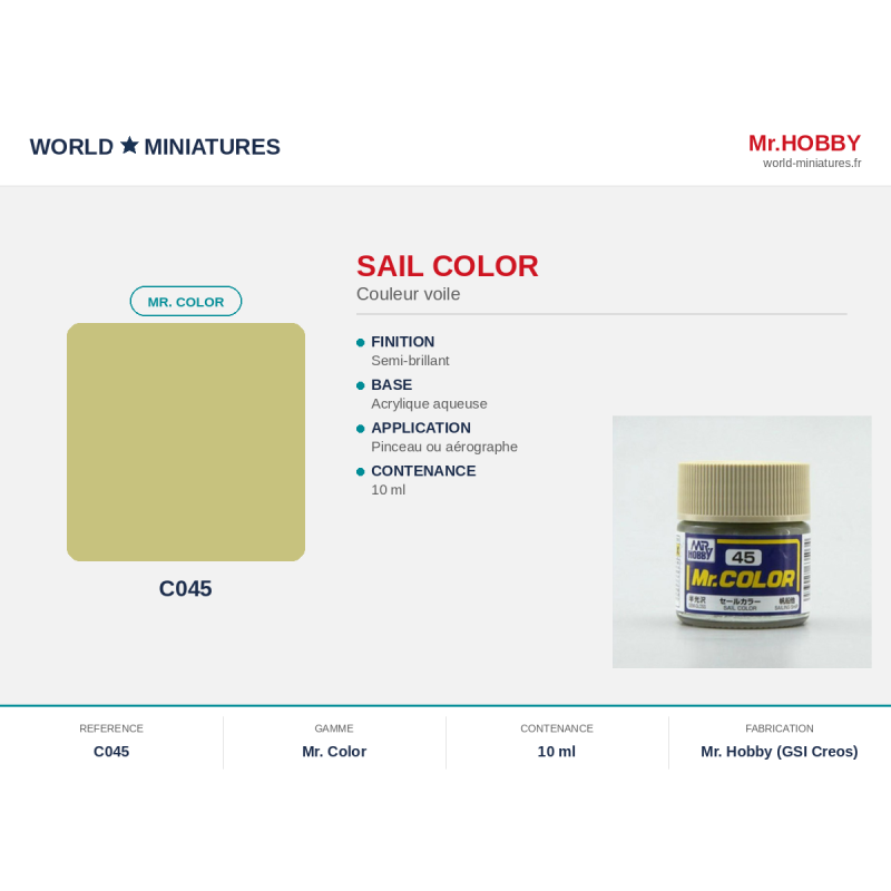Hobby/Gunze C045 – Couleur voile (10ml)