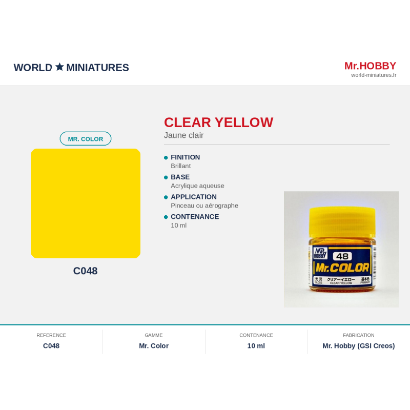 Hobby/Gunze C048 – Jaune clair (10ml)
