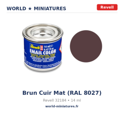 Revell 32184 Email Color Brun Cuir Mat (RAL 8027) 14ml