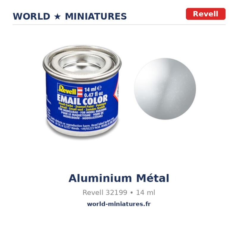 Revell 32199 Email Color Aluminium Métal 14ml