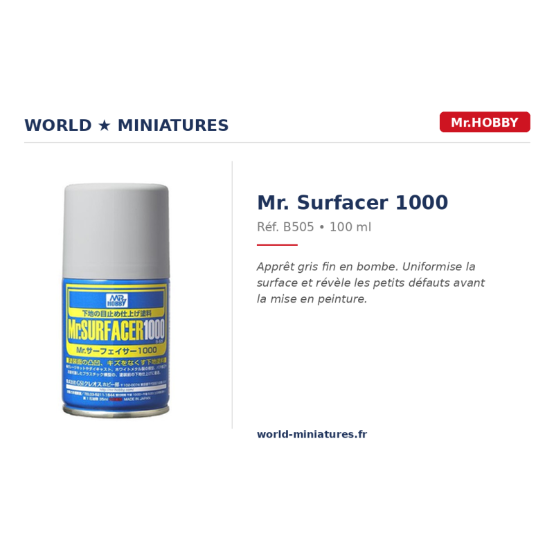 Hobby/Gunze B505 – Mr. Surfacer 1000 Spray (100ml)