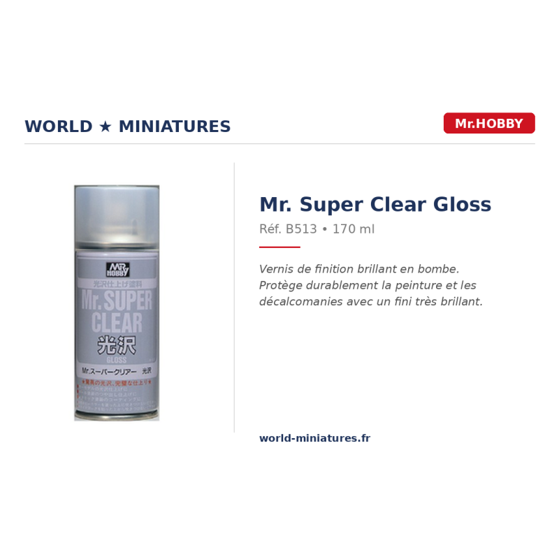 Hobby/Gunze B513 – Mr. Super Clear Gloss Spray (170ml)