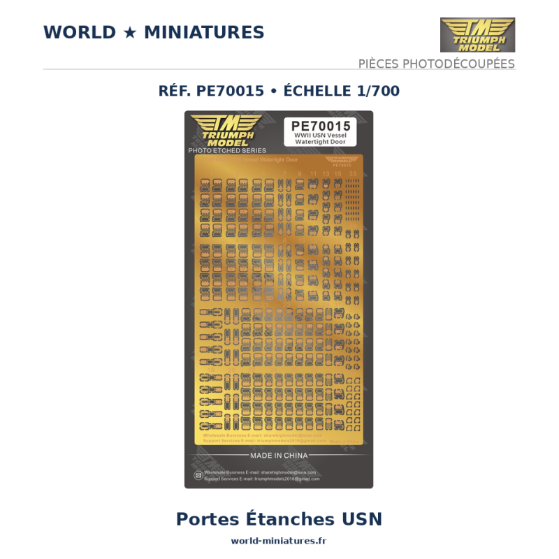 Triumph	PE70015	 1/700 WWII USN Portes étanches du navire