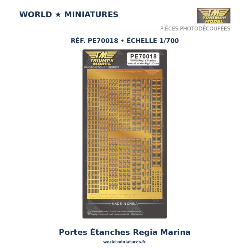 Triumph	PE70018	 1/700 WWII Regia Marina Portes étanches du navire