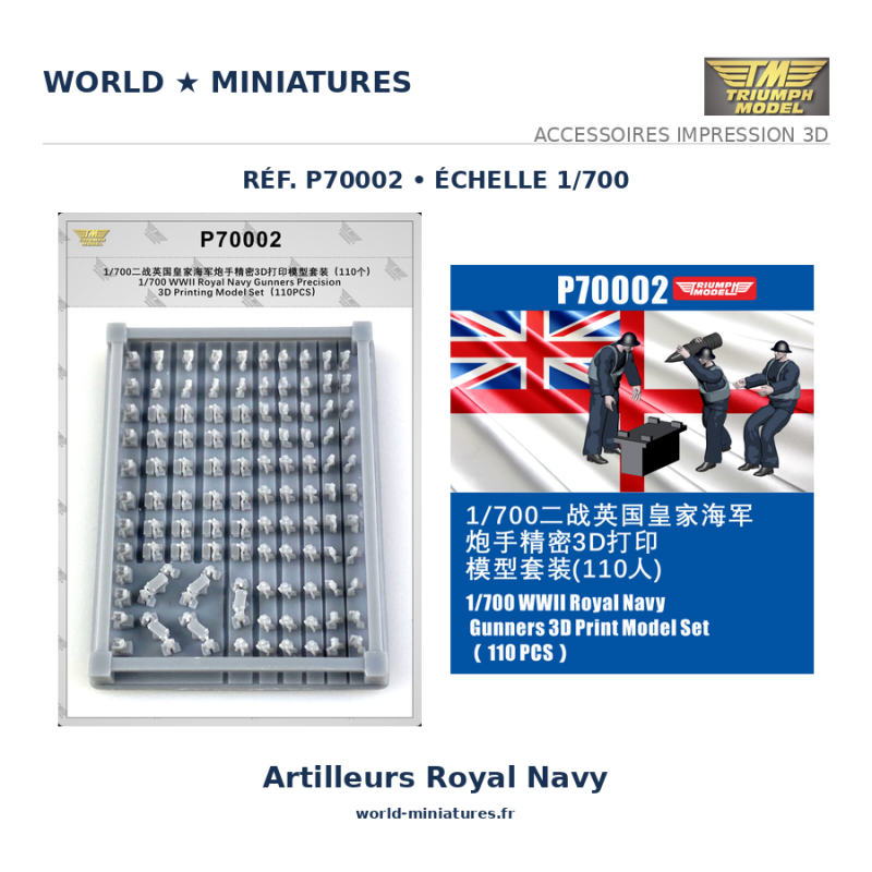 Triumph	P70002	1/700 Artilleurs de la Royal Navy (110 pièces)