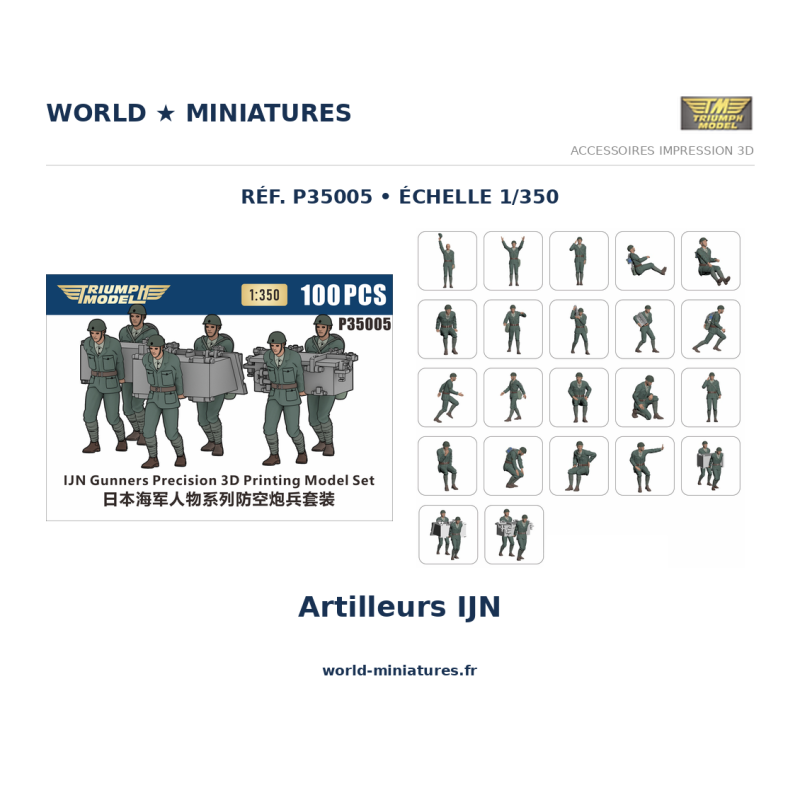 Triumph	P35005	 1/350 IJN Artilleurs (100 PCS)