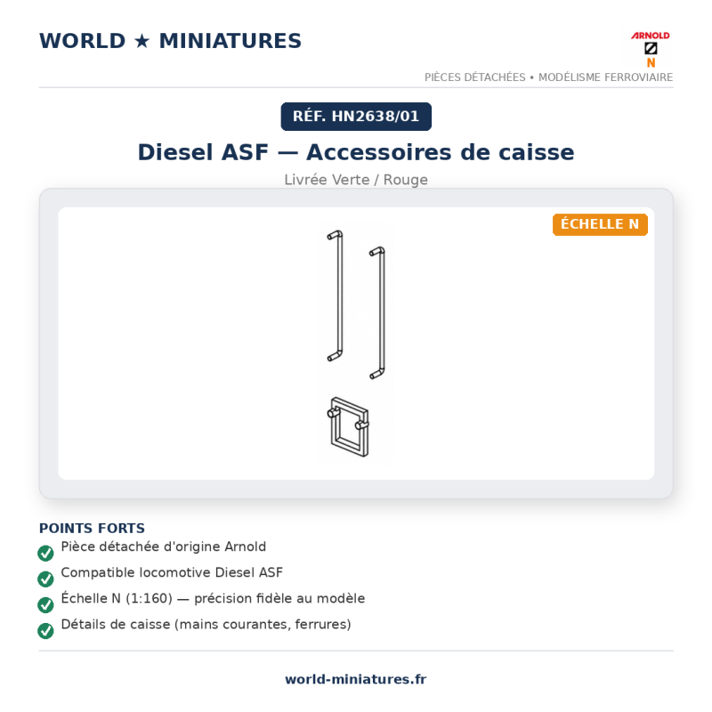 Arnold N	HN2638/01	Diesel ASF livrée Verte/rouge accessoires de caisse