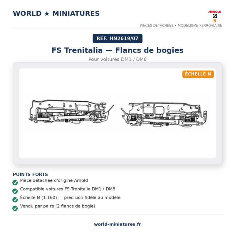 Arnold N	HN2619/07	FS Trenitalia flancs de bogies pour voitures DM1/DM8