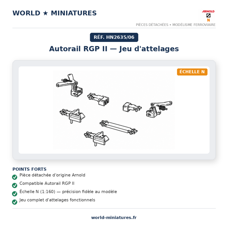 Arnold N	HN2635/06	Autorail RGP II jeu d’attelages