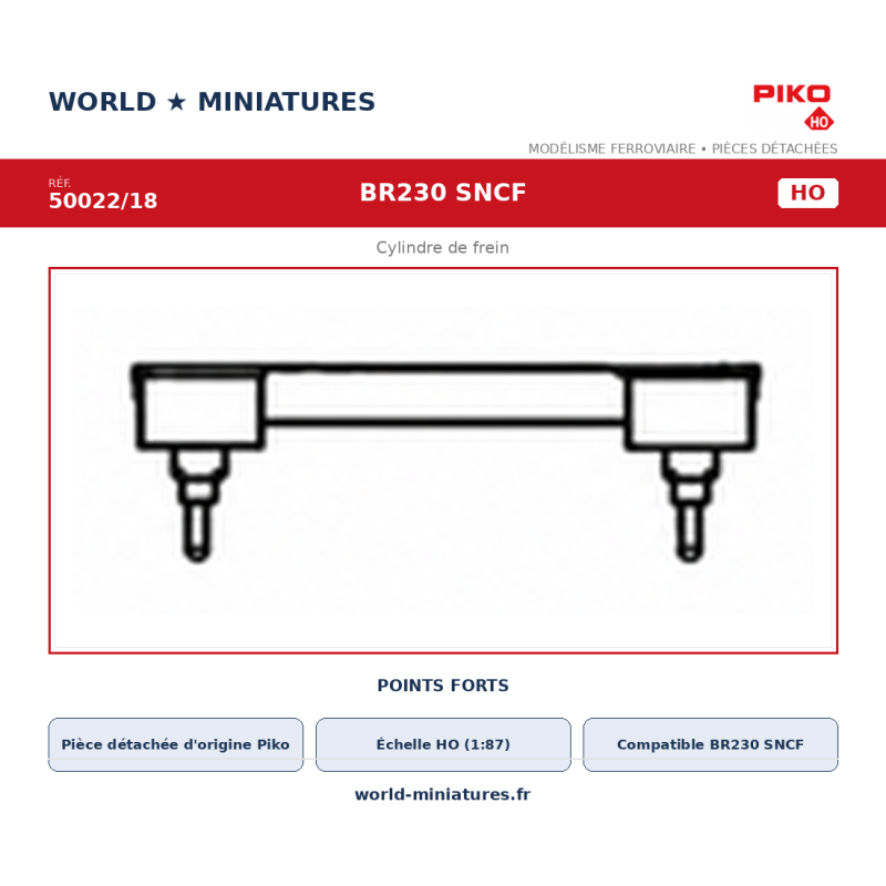 Piko HO 50022/18 – BR230 SNCF Cylindre de frein