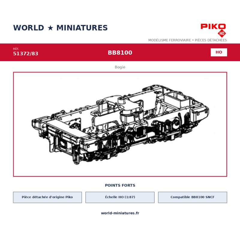 Piko HO 51372/83 – BB8100 Bogie