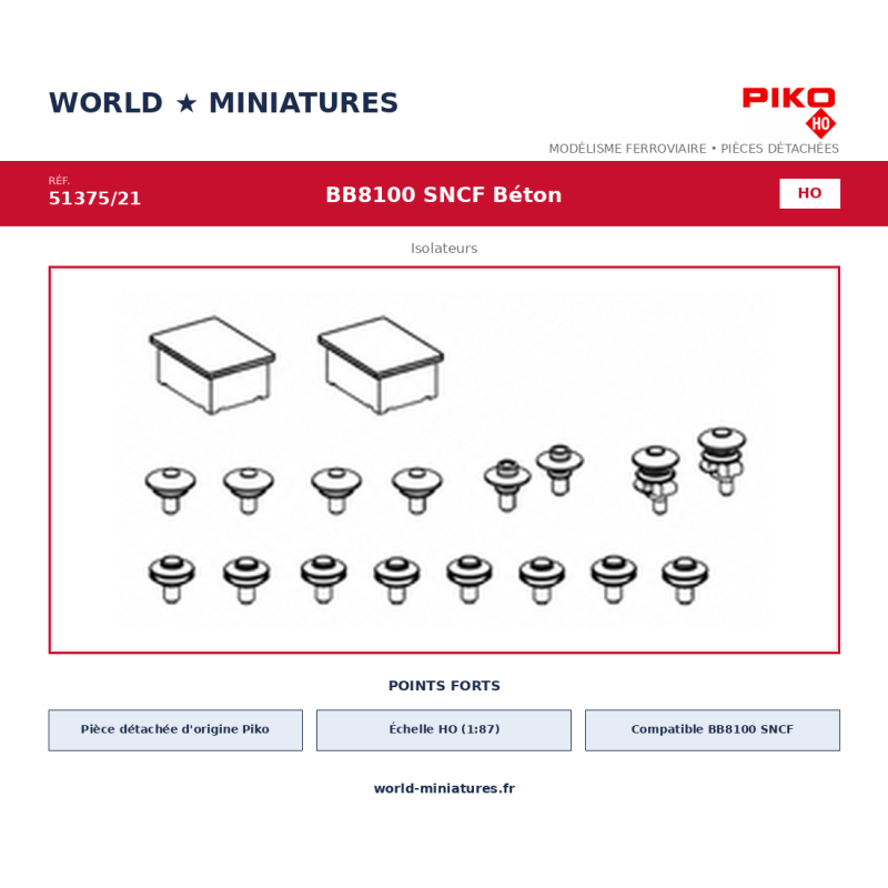 Piko HO 51375/21 – BB8100 SNCF Béton Isolateurs
