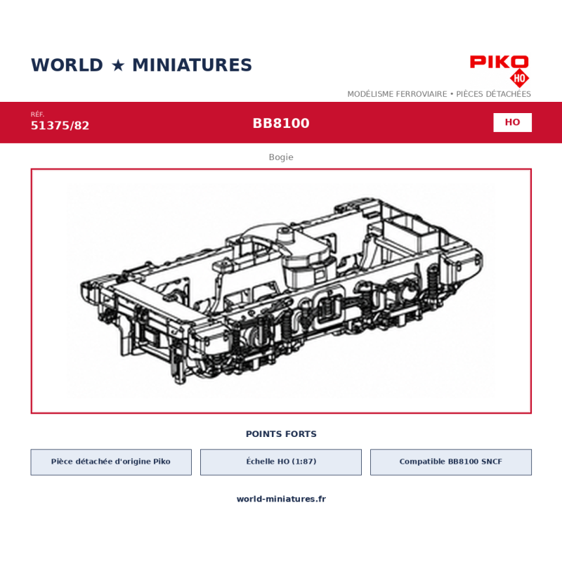 Piko HO 51375/82 – BB 8100 Bogie