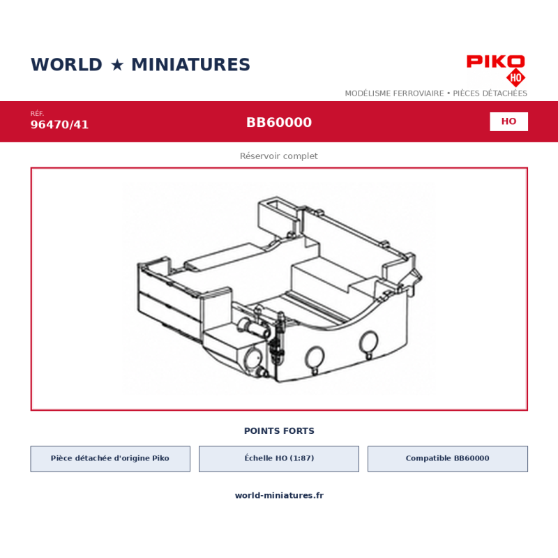Piko HO 96470/41 – BB60000 réservoir complet