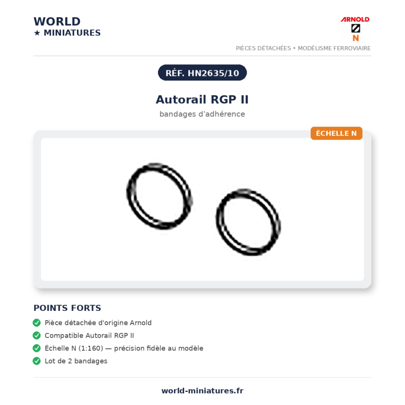 Arnold N	HN2635/10	Autorail RGP II bandages d’adhérence