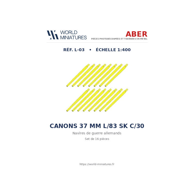 Aber S 1:400 L-03 – Canons 37 mm L/83 SK C/30