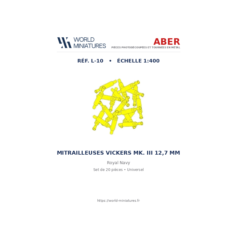 Aber S 1:400 L-10 – Mitrailleuses Vickers Mk.III (12,7 mm)