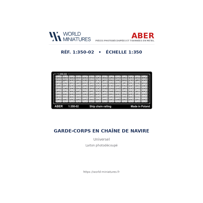 Aber S 1:350-02 – Garde-corps en chaîne de navire