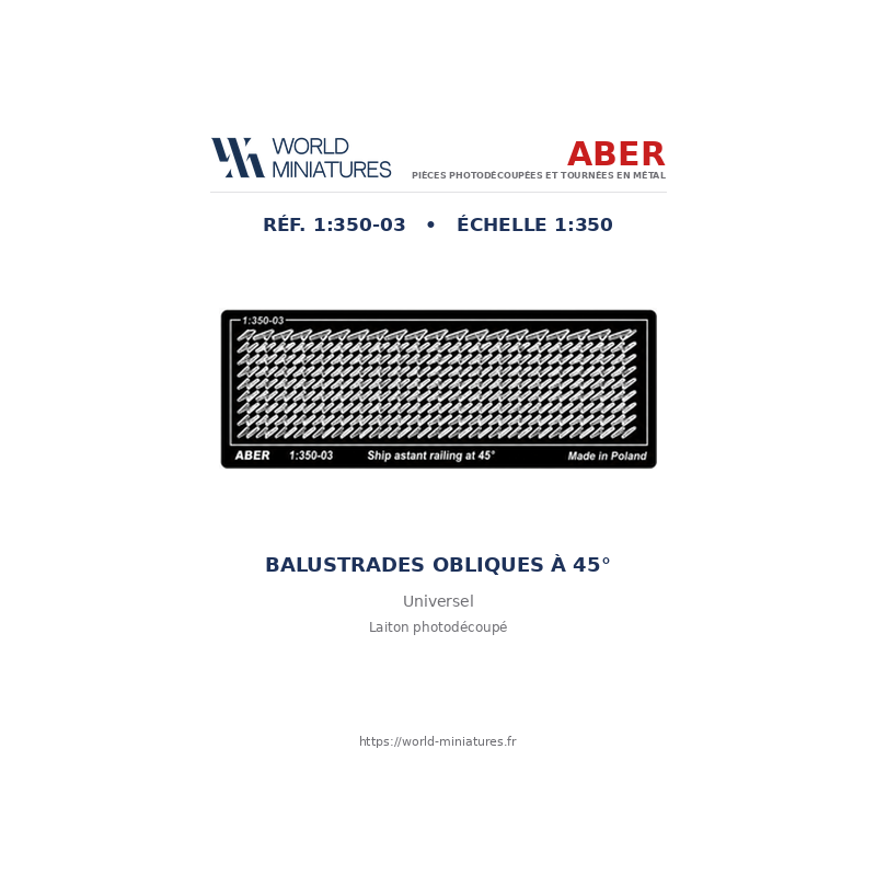 Aber S 1:350-03 – Balustrades obliques à 45°