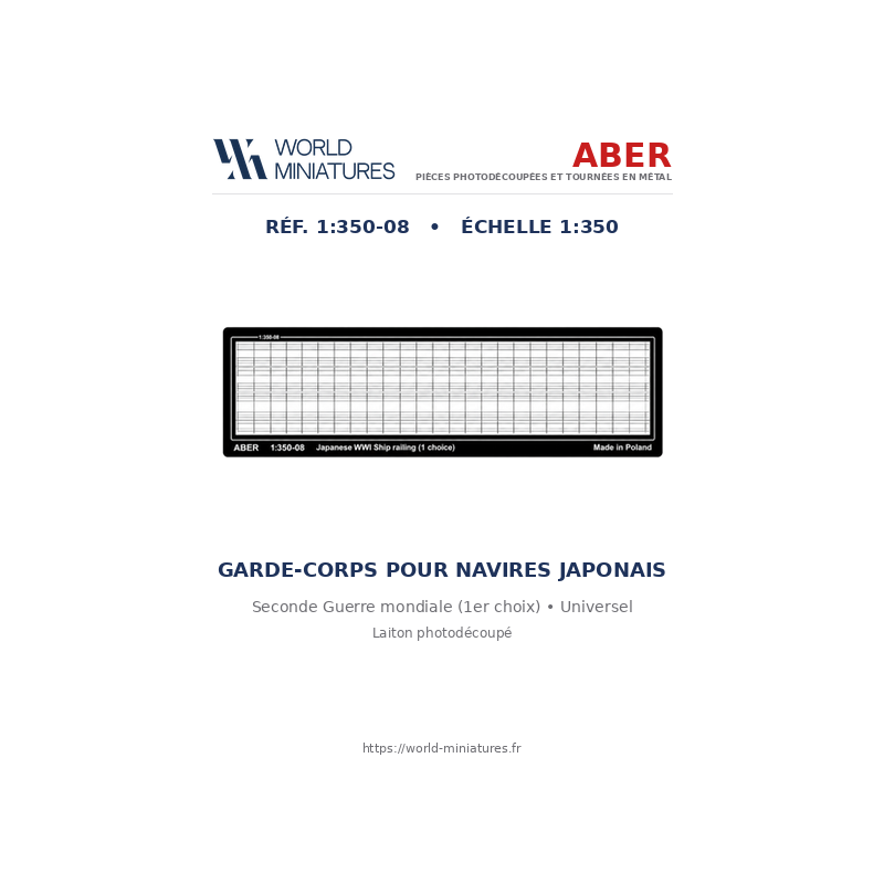 Aber S 1:350-08 – Garde-corps pour navires japonais de la Seconde Guerre mondiale