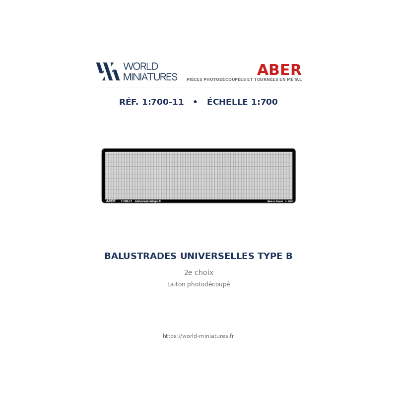 Aber S 1:700-11 – Balustrades universelles