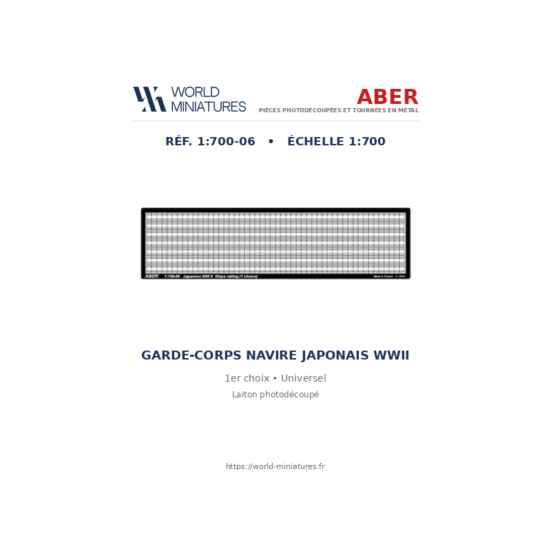 Aber S 1:700-06 — Rambardes/garde-corps pour navires japonais WWII