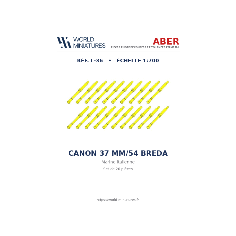 Aber S 1:700 L-036 – Canons Breda 37 mm/54