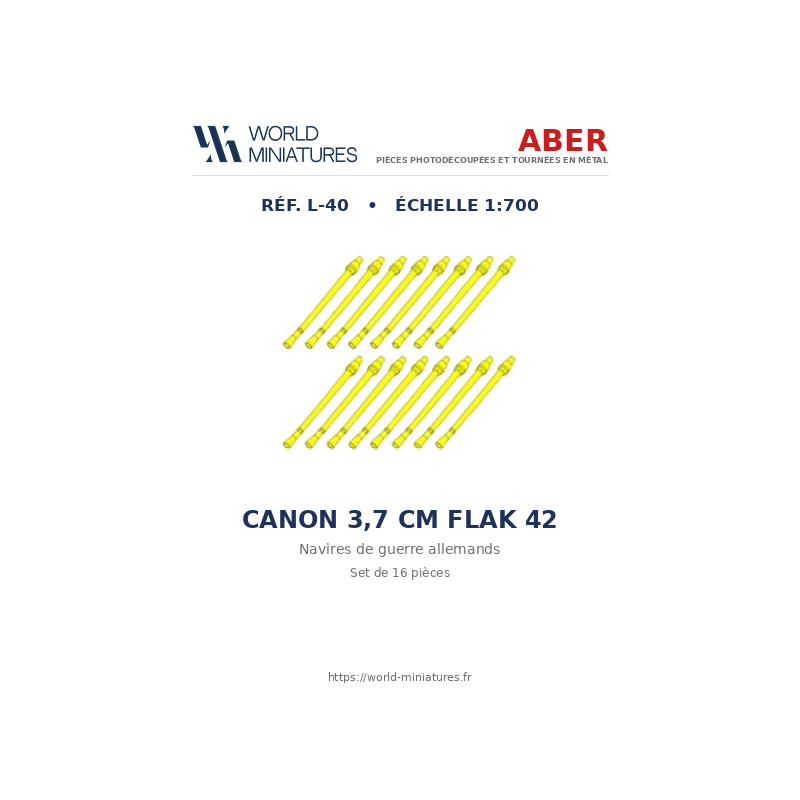 Aber S 1:700 L-040 – Canons 3,7 cm Flak 42