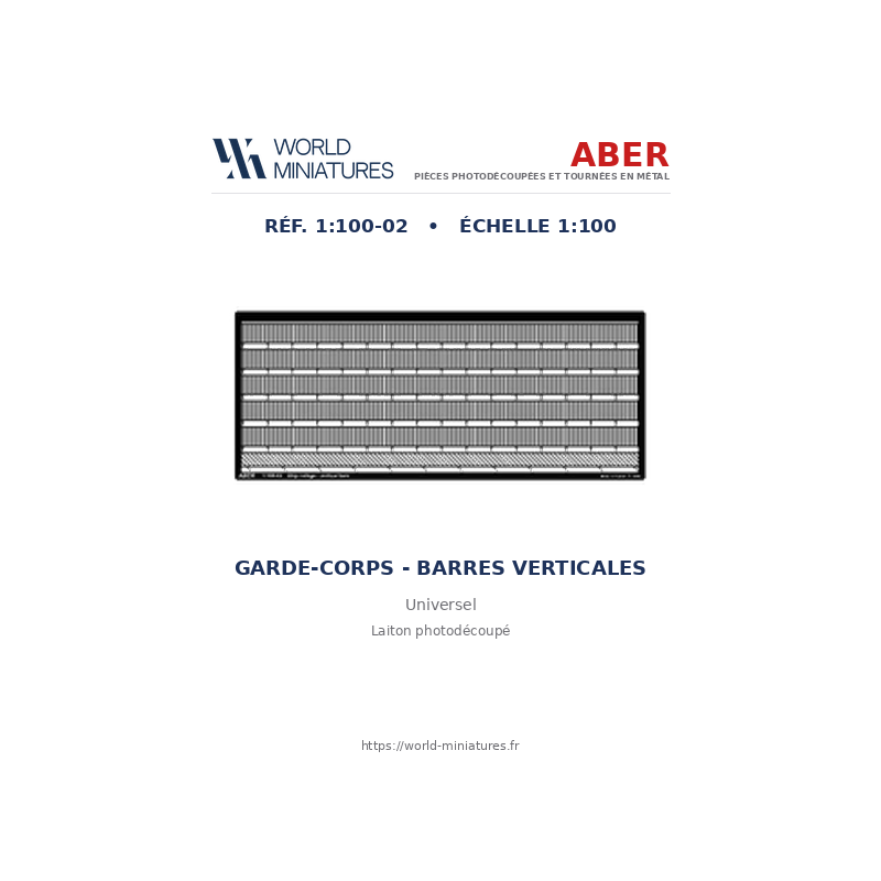 Aber RE-100-02 - Rambardes de navires - barres verticales