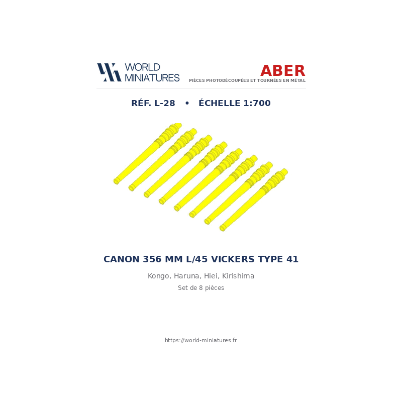 Aber S 1:700 L-028 – Canons 356 mm Vickers Type 41