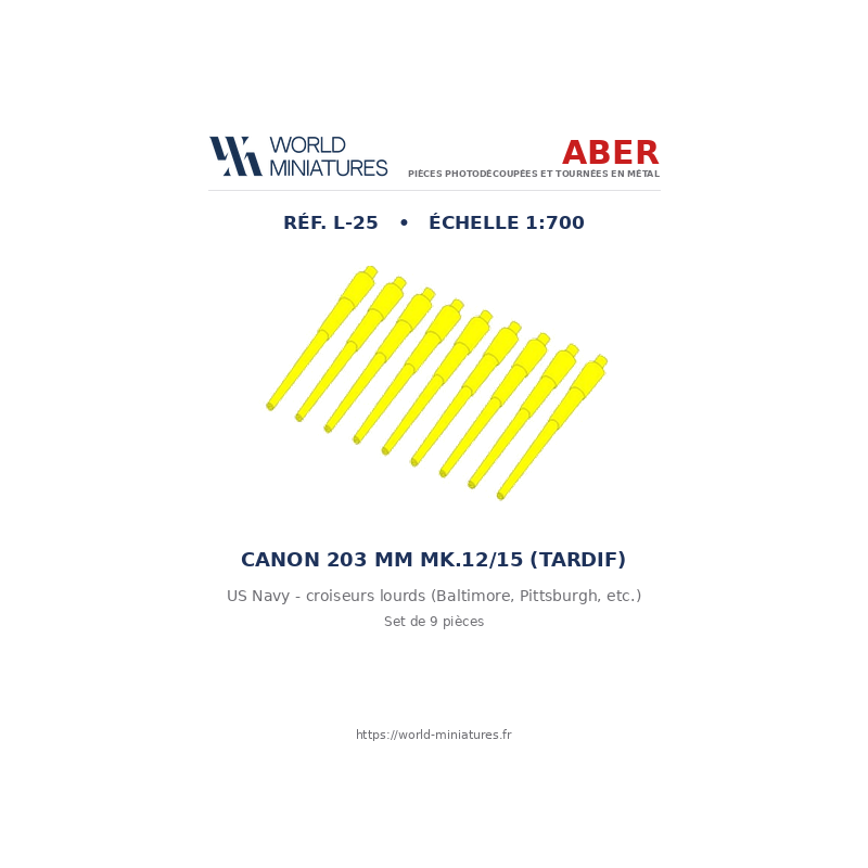 Aber S 1:700 L-025 – Canons 203 mm type San Francisco