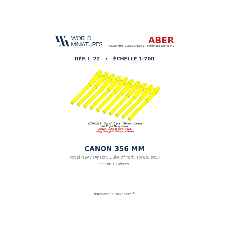 Aber S 1:700 L-022 – Canons 356 mm King George V class