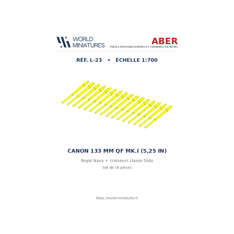 Aber S 1:700 L-023 – Canons 133 mm QF Mk.I (5,25")