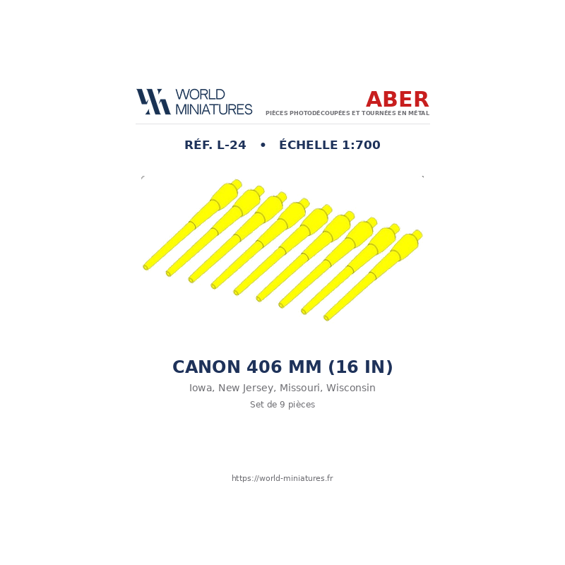 Aber S 1:700 L-024 – Canons 406 mm Missouri